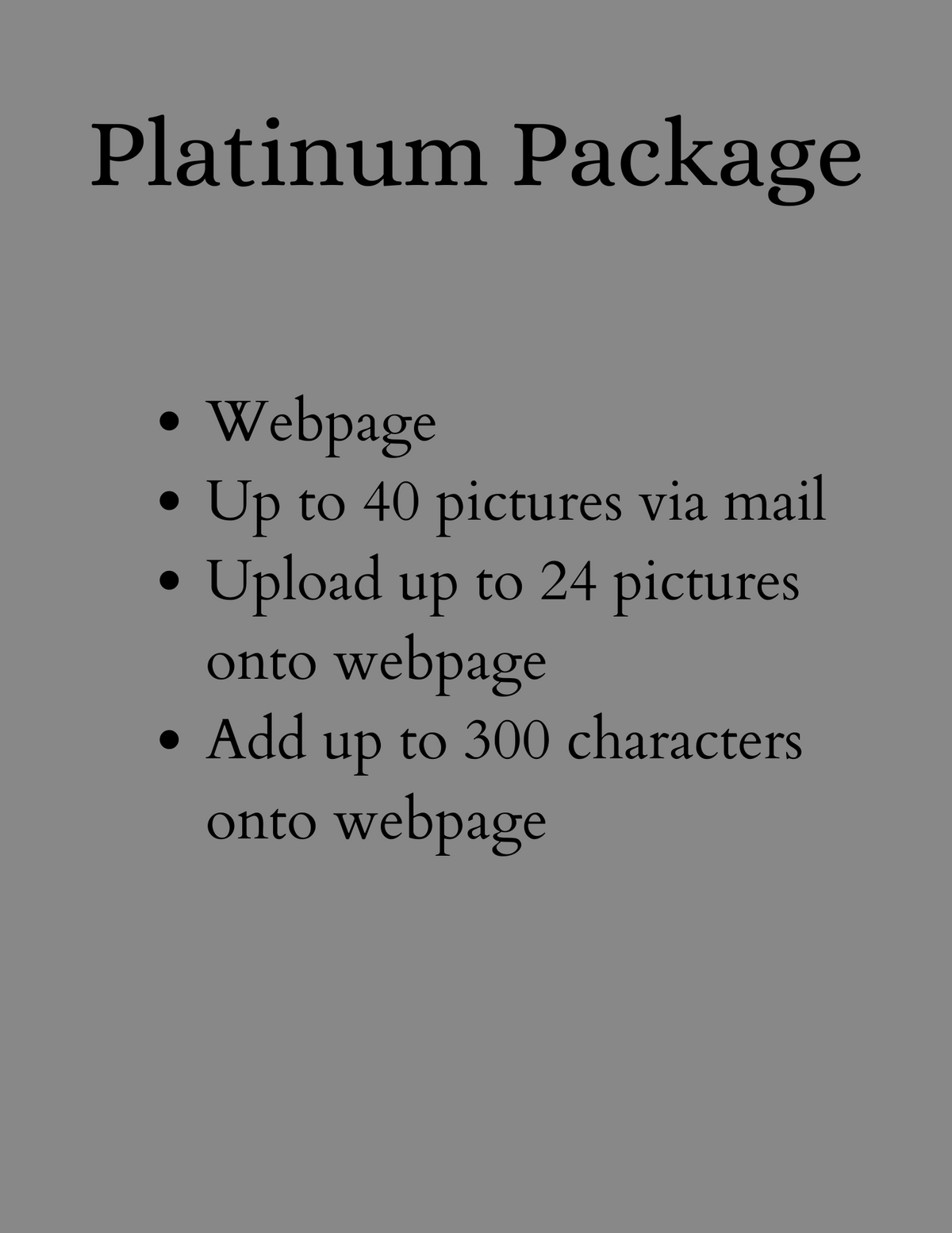 Platinum Package (Federal)